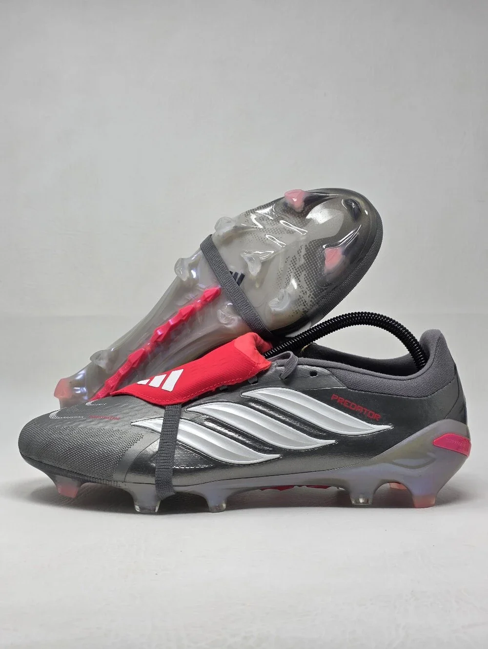 Adidas Predator Pro Tongue FG Football Soccer Cleats Grey Mens Size 7 JR3324 New
